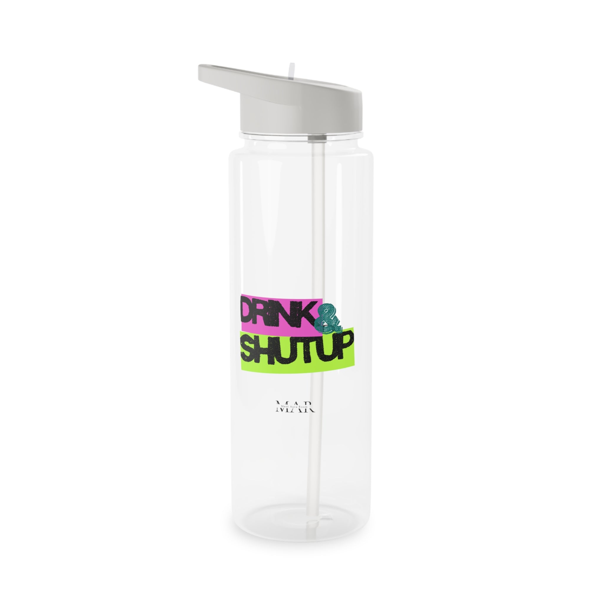 Sports Water Bottle with Straw “Drink & Shutup” – BPA-Free Tritan, Leak-Proof Lid, Available in Two Sizes